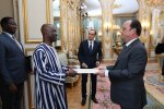 Diplomatie : Alain Ilboudo présente ses lettres de créance à François Hollande